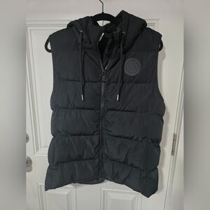 FABLETICS Black Puffer Vest with Hood